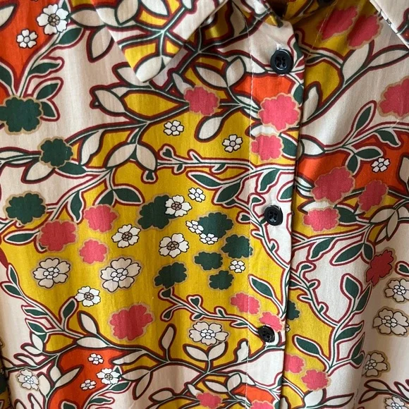 NATURAL LIFE Multicolor Floral Long Sleeve Dress—NWT size M - Picture 4 of 6